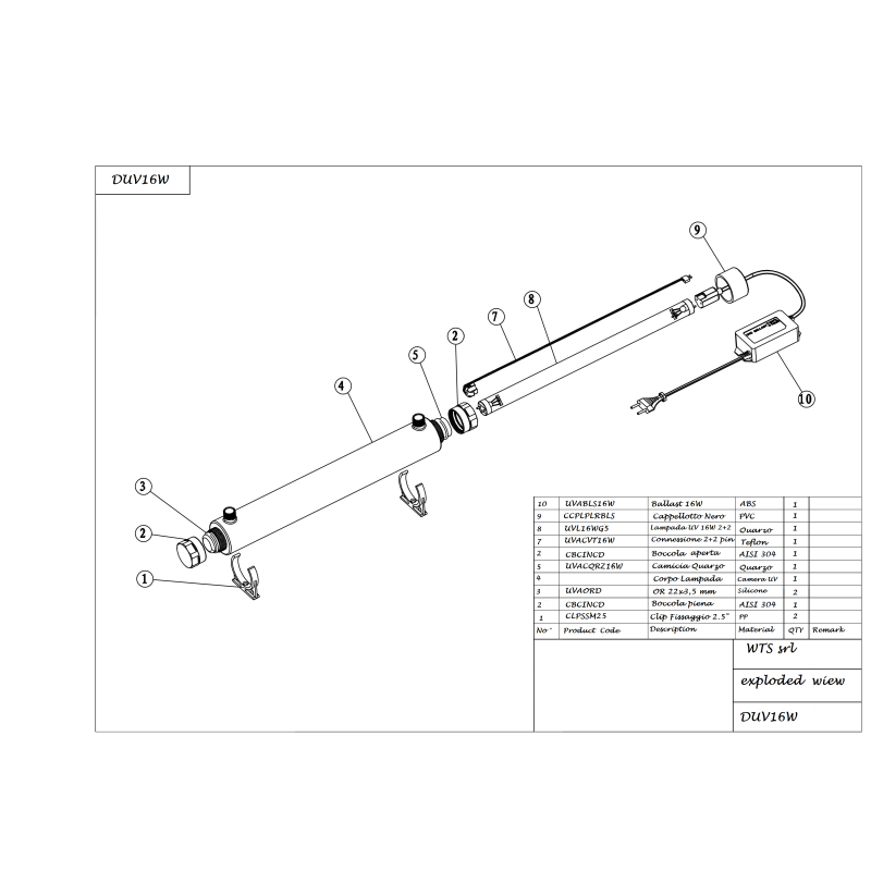 La Felsinea - Sterilizzatore uv long 16 watt