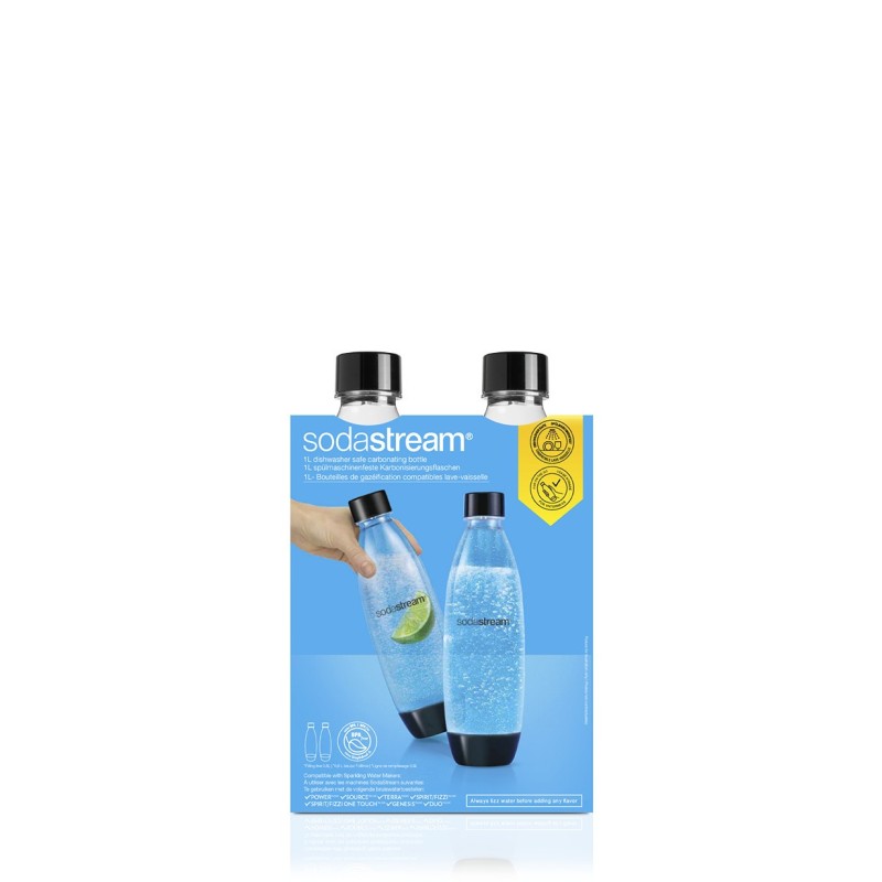 2 Bottiglie Fuse PET 1 Litro riutilizzabili gasatore d'acqua Sodastream,  offerta vendita online