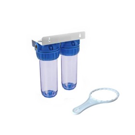 Batteria twin contenitore tazza porta filtro 10"