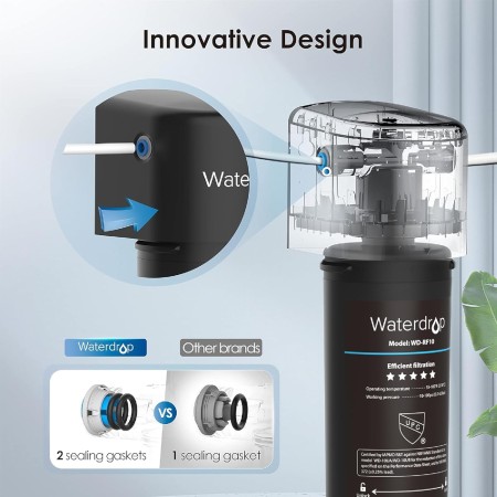 Waterdrop AS13 Filtro Acqua Sistema, 5 1 Stadi Acciaio Inossidabile