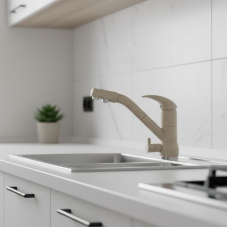 Rubinetto tre vie con miscelatore Fragranite