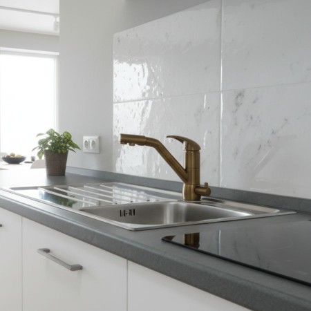 Rubinetto tre vie con miscelatore Rame