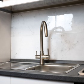 Miscelatore 4 vie tondo in acciaio inox 304