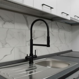 Miscelatore 5 vie doccia in acciaio inox 304 nero