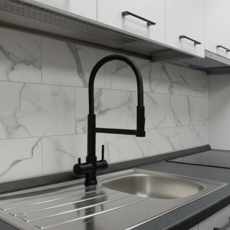 Miscelatore 5 vie doccia in acciaio inox 304 nero