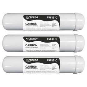 Filtro a Carbone in Linea 12" Carbon Block NICEDROP 3PZ