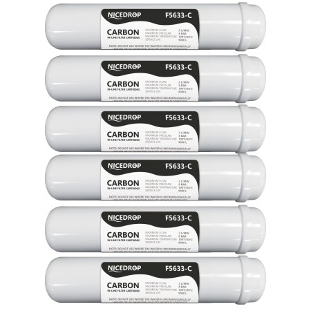 Filtro a Carbone in Linea 12" Carbon NICEDROP 6PZ