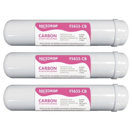 Filtro in Linea Carbon Block 12" NICEDROP 3PZ