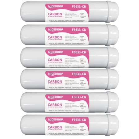 Filtro in Linea Carbon Block 12" NICEDROP 6PZ