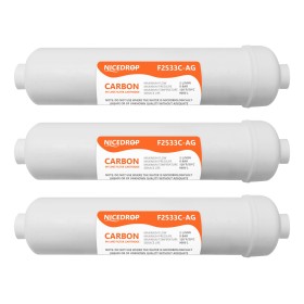 Filtro in linea 10" NICEDROP- Carbone Attivo + Ag 3PZ