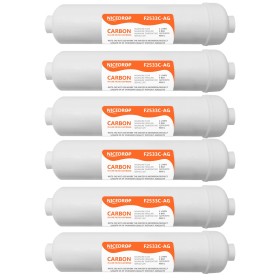 Filtro in linea 10" NICEDROP- Carbone Attivo + Ag 6PZ