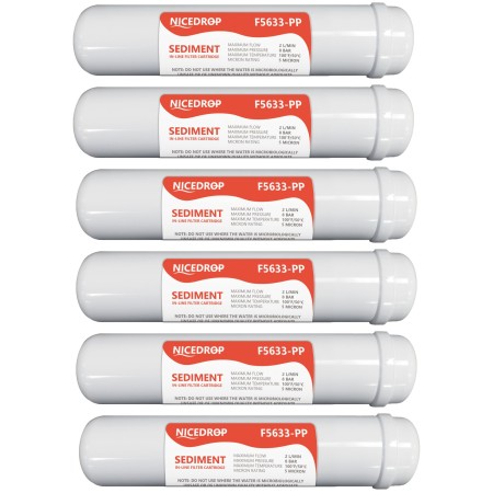 Filtro in Linea 12" per Osmosi Inversa NICEDROP Sedimenti 1/4" 6pz
