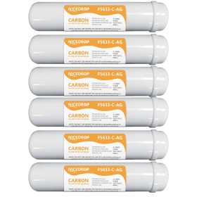 Filtri in Linea per Impianti ad Osmosi NICEDROP Carbone Argentizzato-6PZ