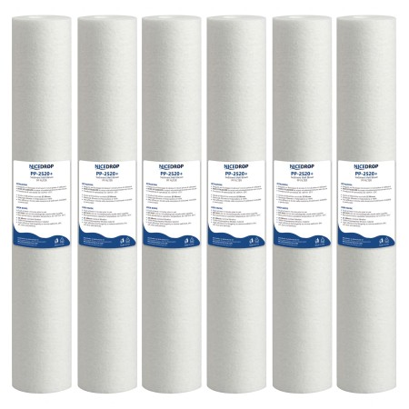 Filtro Sedimenti NICEDROP 20 Pollici 25 Micron Ultrafiltrazione 6PZ