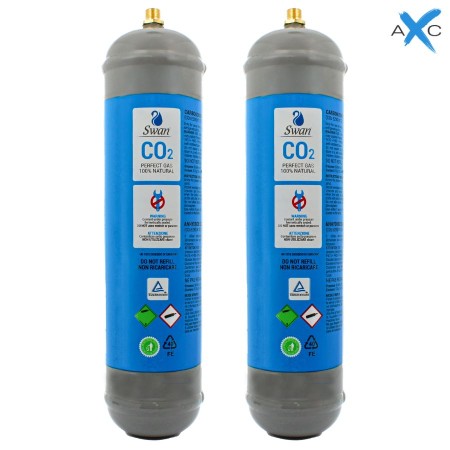 Scatola 2 bombole Co2 Usa e Getta 600 gr Swan