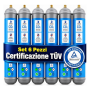 Scatola 6 bombole Co2 Usa e Getta 600 gr Swan