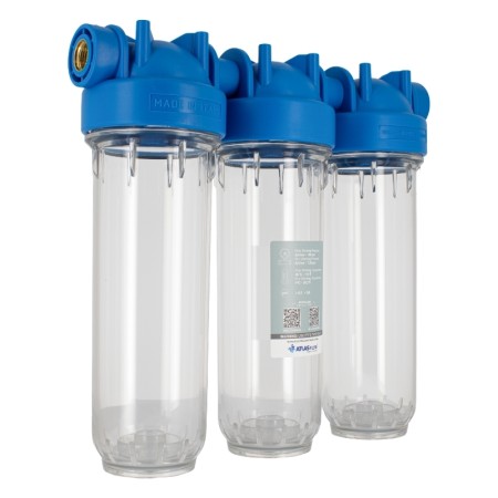 Batteria tris portafiltro 10 pollici Atlas | Acquaxcasa.com