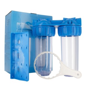 Batteria Twin Porta Filtro 10" Doppia | Acquaxcasa.com