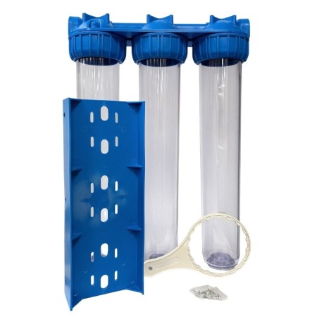 Batteria tris contenitore tazza porta filtro 20" | Acquaxcasa.com