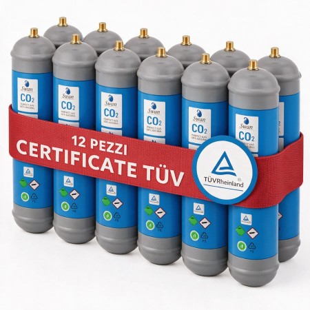 Bombole CO2 Swan 12 Pezzi da 600g | Acquaxcasa.com