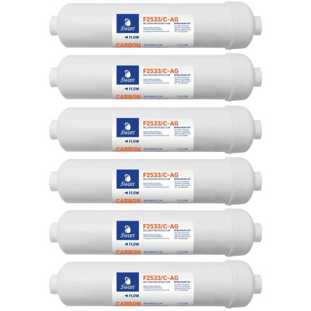 Scatola 6 pz Filtro in linea Swan 10" carbone + Ag | Acquaxcasa.com